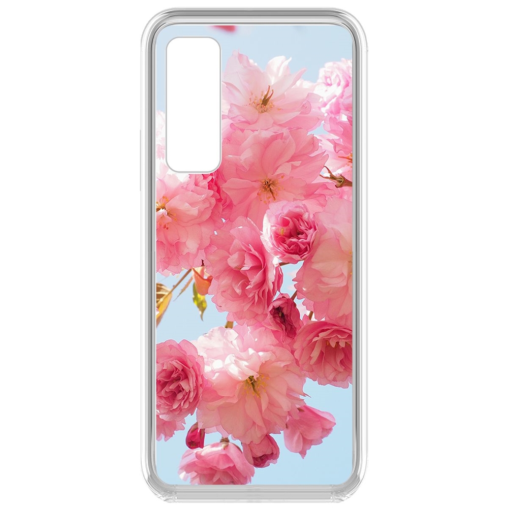 

Чехол-накладка Krutoff Clear Case Сакура для Vivo Y53s, Прозрачный
