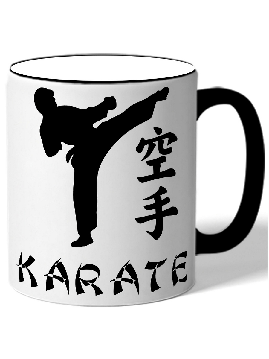 фото Кружка drabs karate черный силуэт