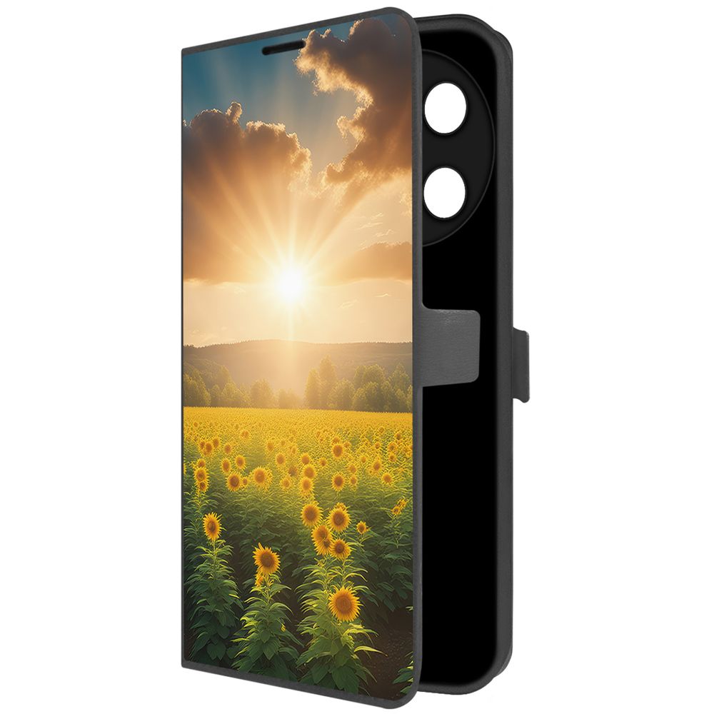 

Чехол-книжка Krutoff Eco Book для TECNO Camon 30 Pro 5G Солнечно (черный)