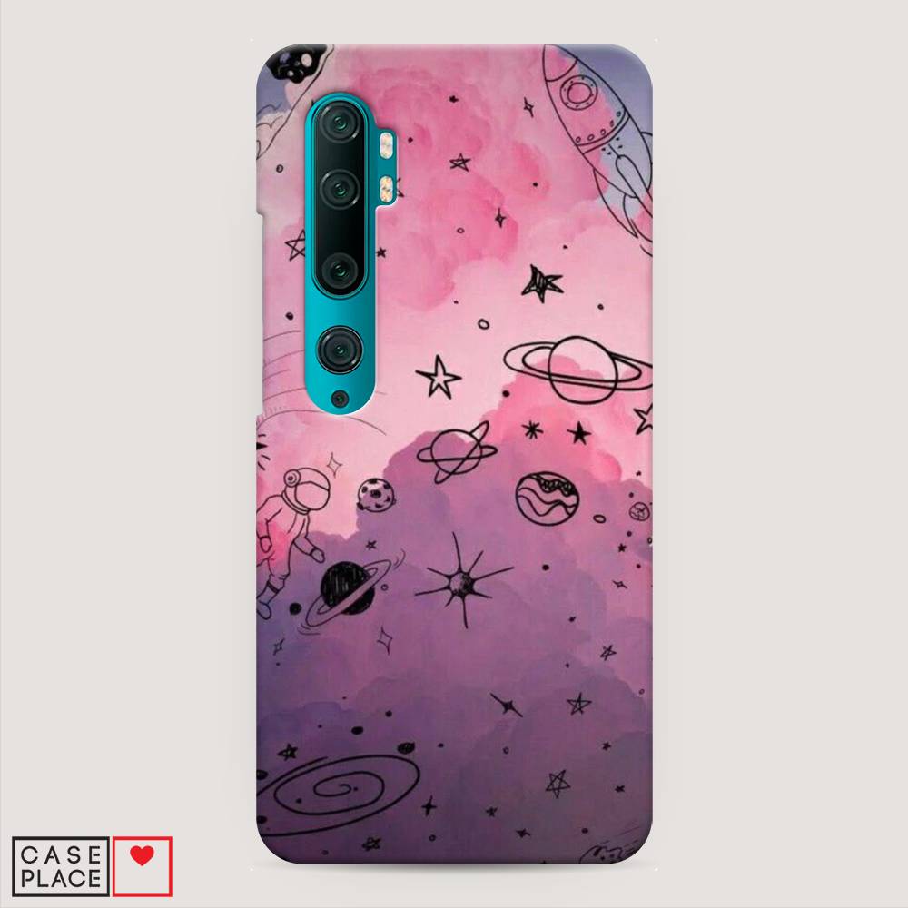 

Пластиковый чехол "Радуга планет 3" на Xiaomi Mi Note 10, 37320-3