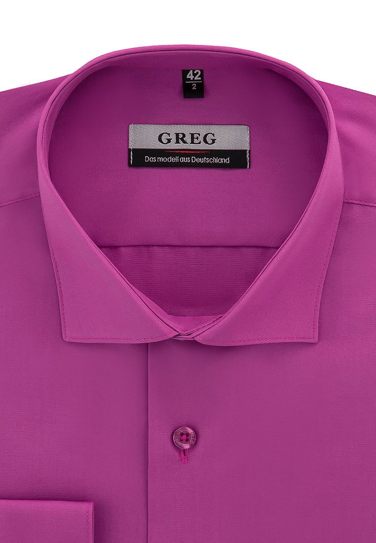 

Рубашка мужская Greg 01-00011256 фиолетовая 39, Розовый, 01-00011256