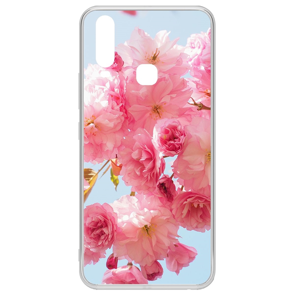 

Чехол-накладка Krutoff Clear Case Сакура для Vivo Y11/Y12/Y17, Прозрачный