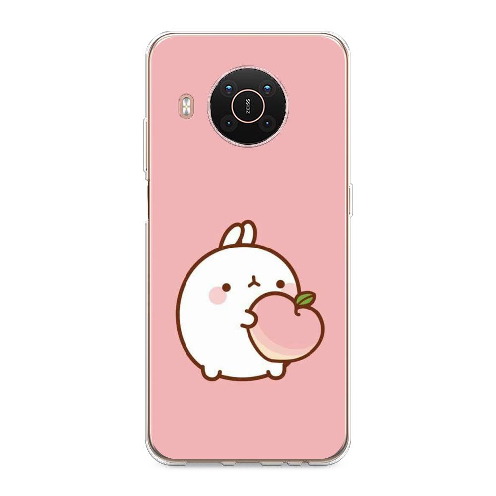 

Чехол Awog на Nokia X20 / Нокиа X20 "Кролик с персиком", Розовый;бежевый, 124250-1