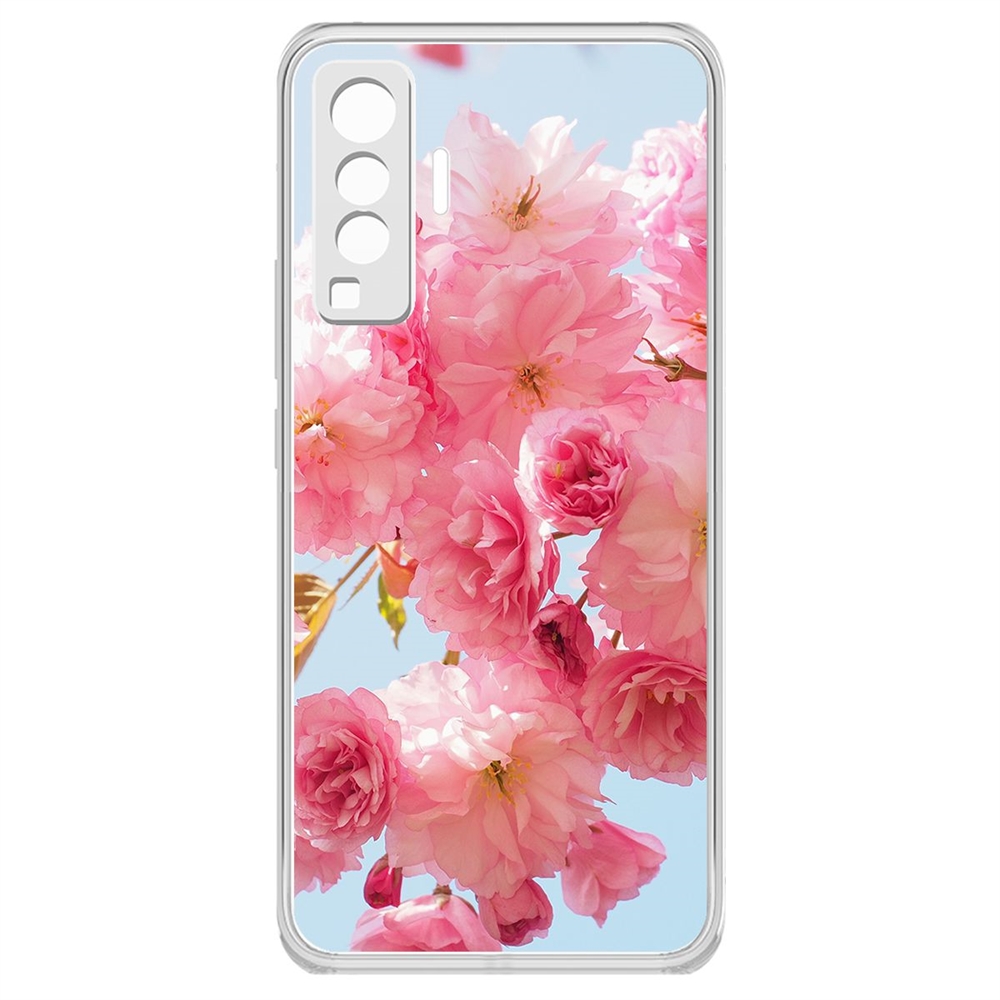 

Чехол-накладка Krutoff Clear Case Сакура для Vivo X50, Прозрачный