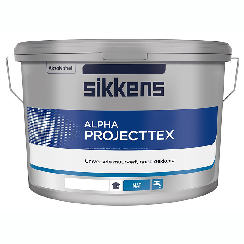 

SIKKENS ALPHA PROJECTTEX краска для стен и потолков, глубокоматовая, база M15 (4,75л)