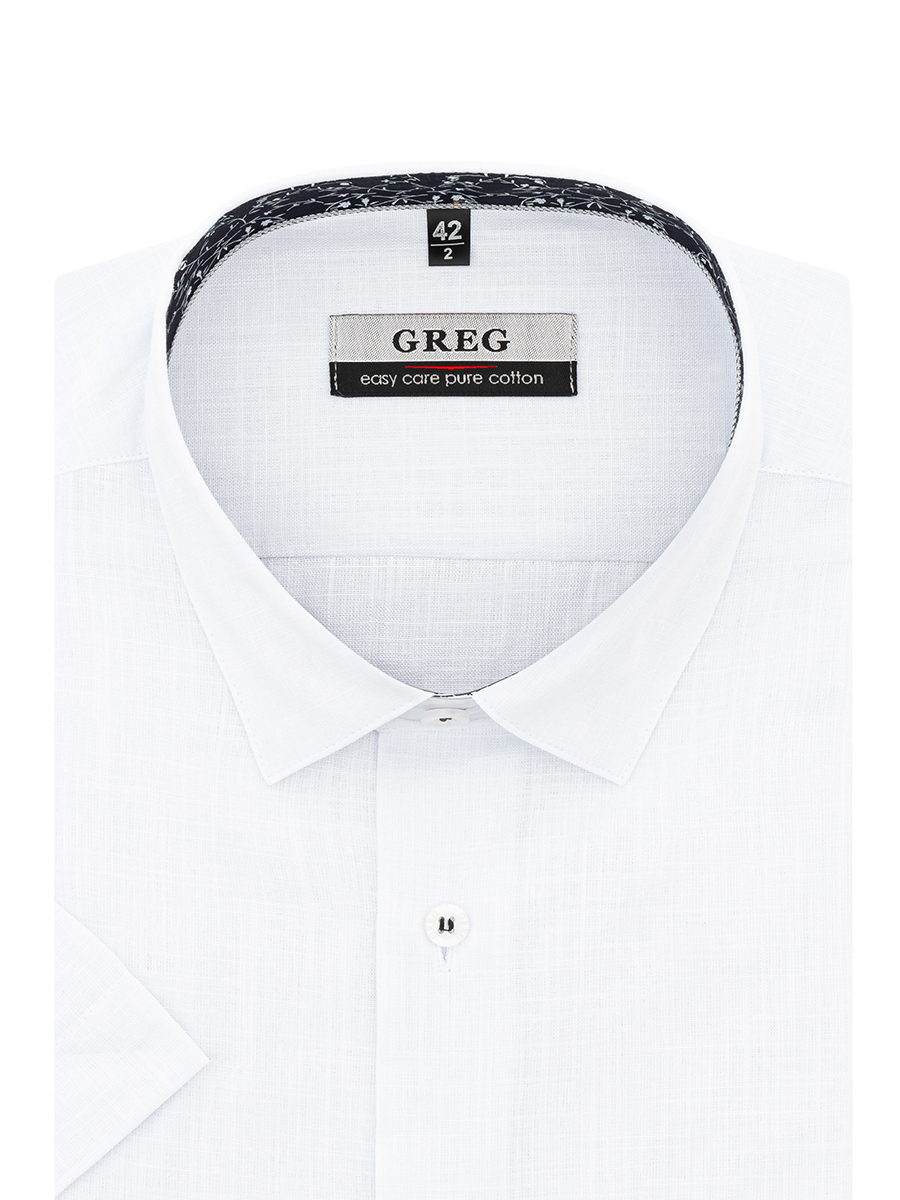 

Рубашка мужская Greg 00-00001563 белая 43, Белый, 00-00001563