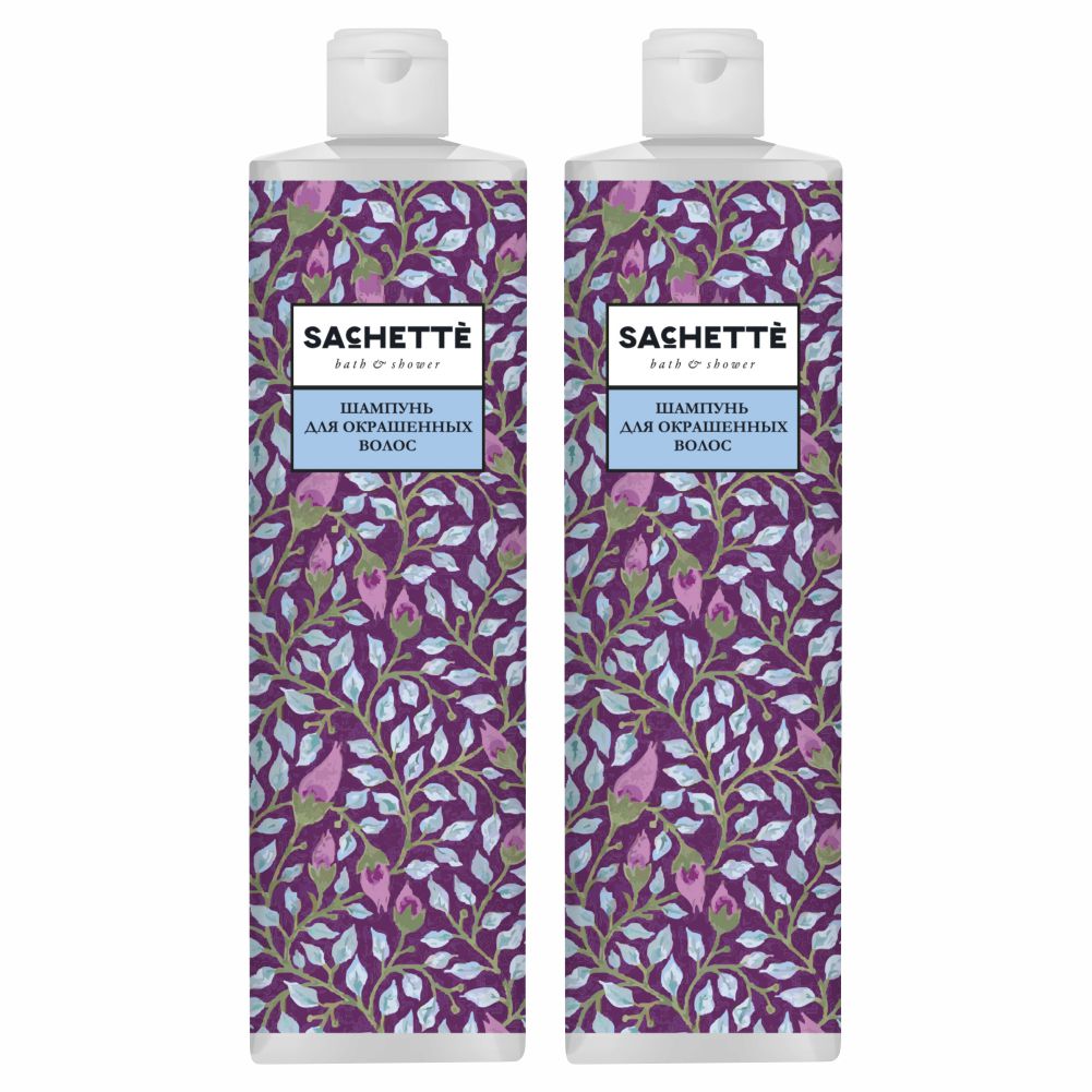 Комплект Шампунь для окрашенных волос Sachette Bath&Shower 400 мл х 2 шт