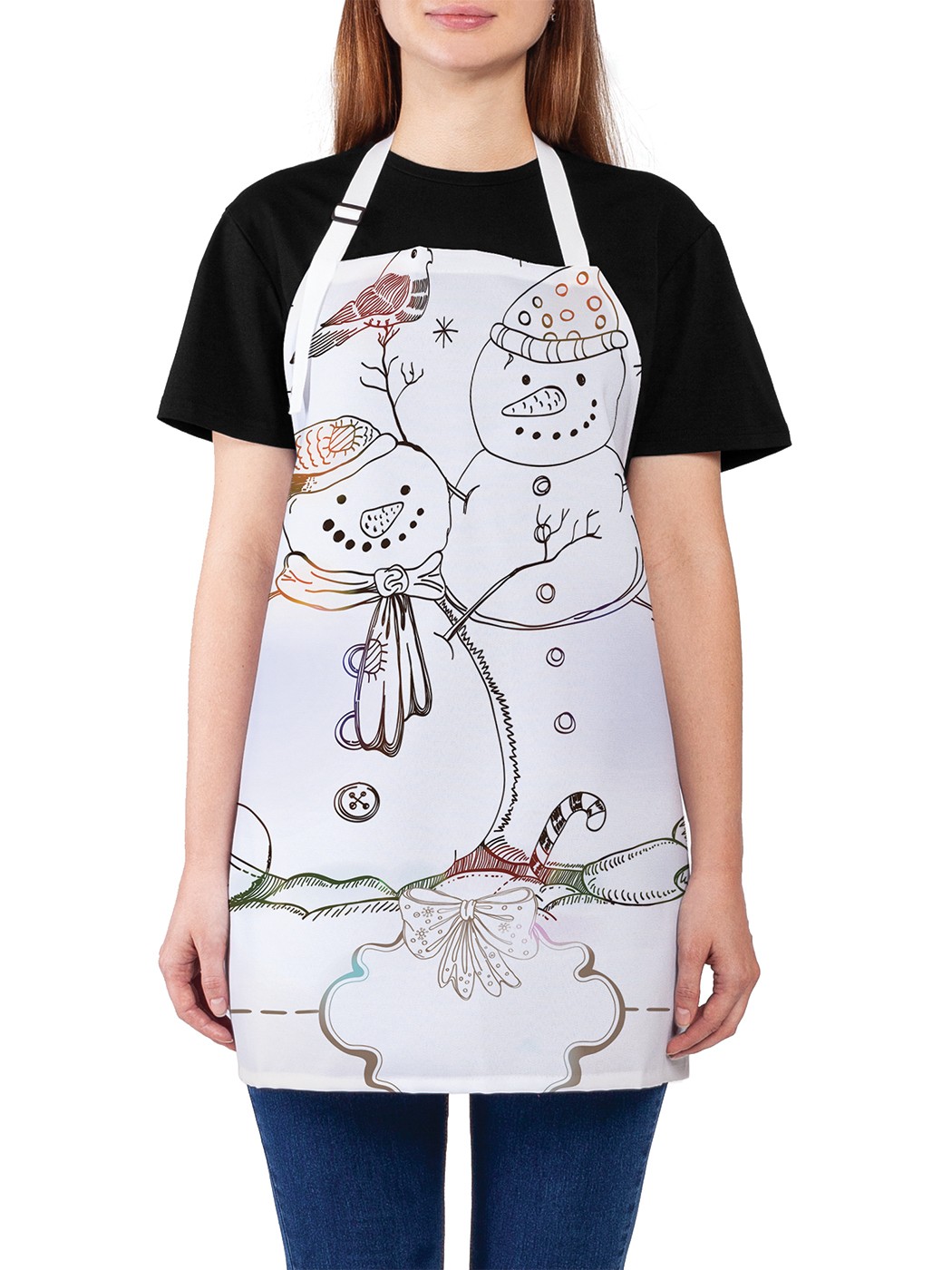 

Фартук женский JoyArty для готовки "Праздничное место", универсальный размер, Розовый