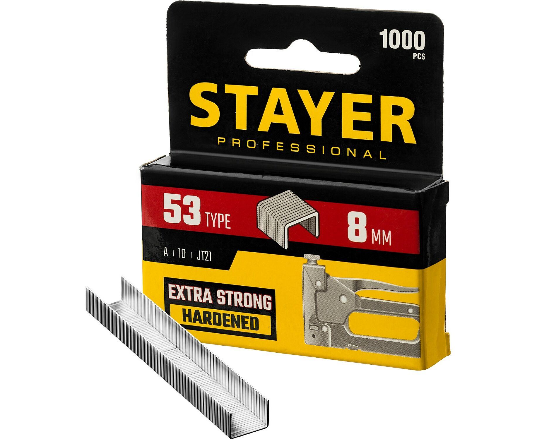 Скобы для электростеплера STAYER 8 мм 1000 шт закаленные усиленные узкие скобы для степлера fit