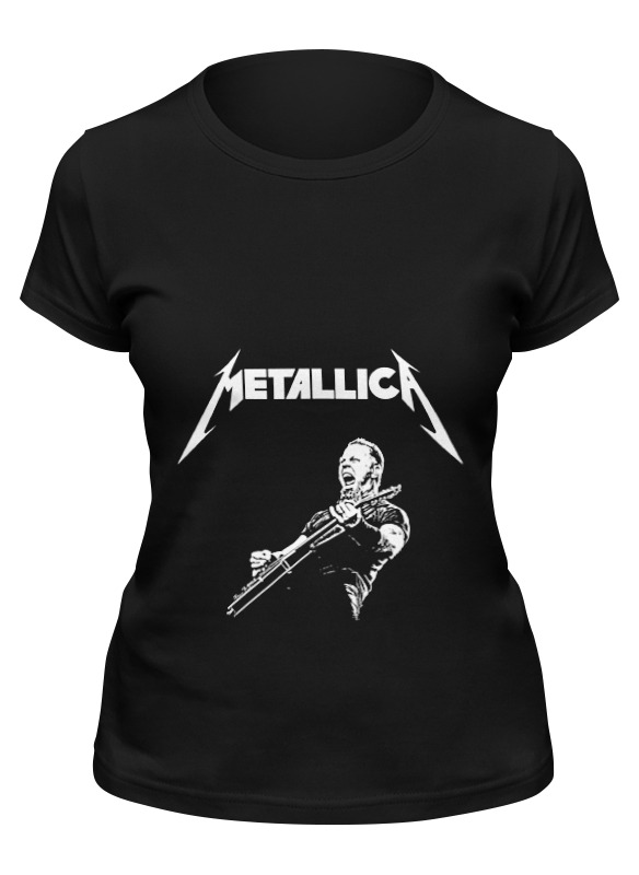 

Футболка женская Printio Metallica черная L, Черный, Metallica