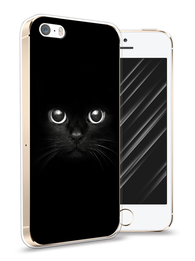 

Чехол Awog на Apple iPhone 5/5S/SE / Айфон 5/5S/SE "Взгляд черной кошки", Разноцветный, 10350-1