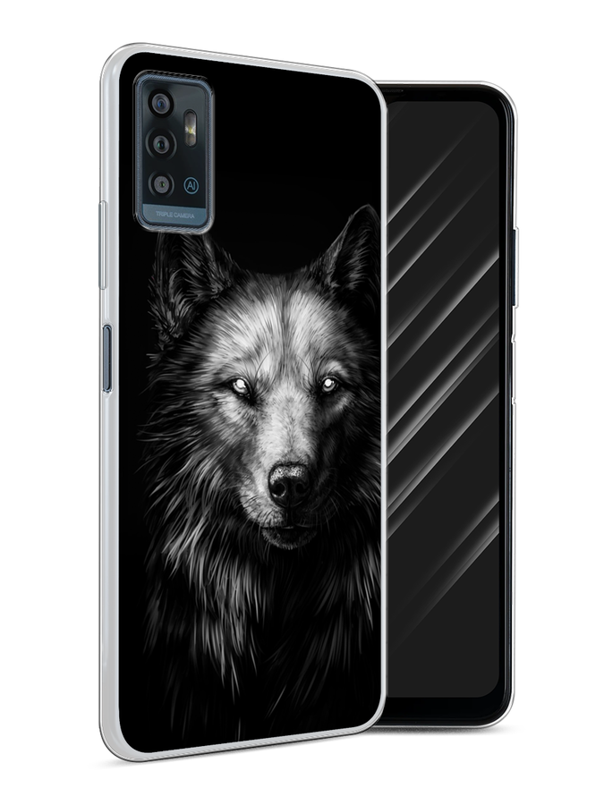 

Чехол Awog на ZTE Blade A71 / ЗТЕ Блэйд A71 "Волк черно белый", Разноцветный, 134450-1