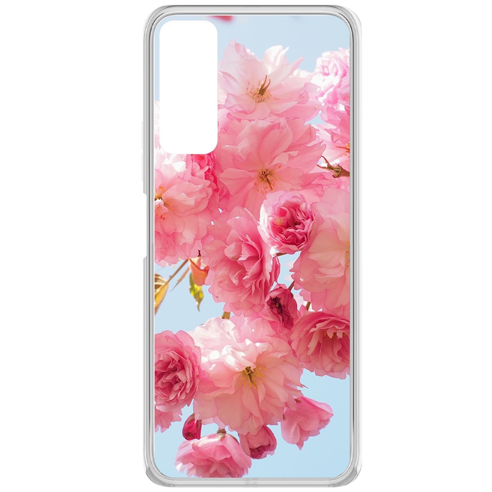 фото Чехол-накладка krutoff clear case сакура для tecno camon 17p