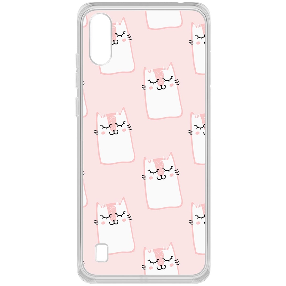 

Чехол-накладка Krutoff Clear Case Котики паттерн для ZTE Blade A5 (2020)