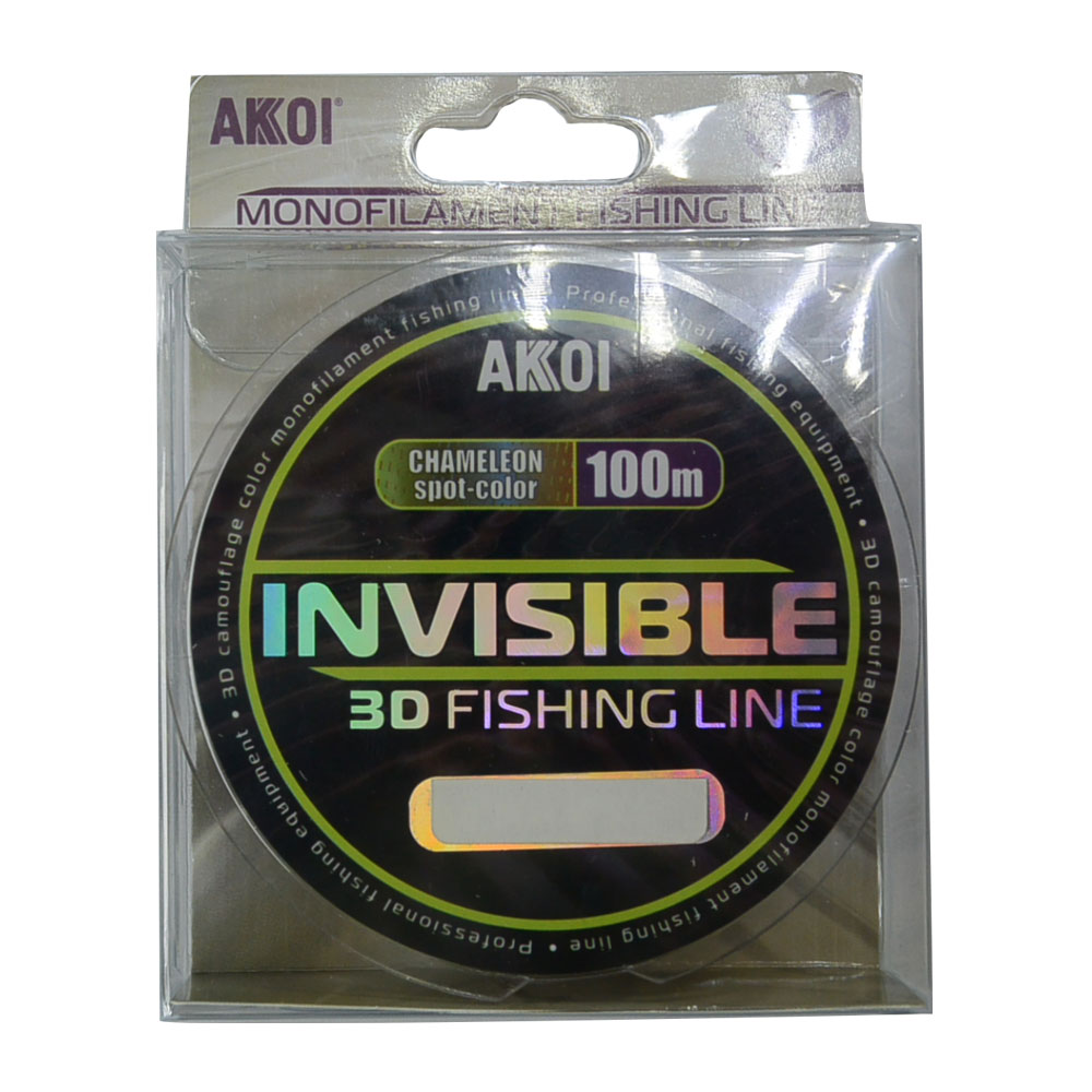 

Леска Akkoi Invisible 3D хамелеон (100m) ф-0,14mm (4,1 кг), 00-00021234