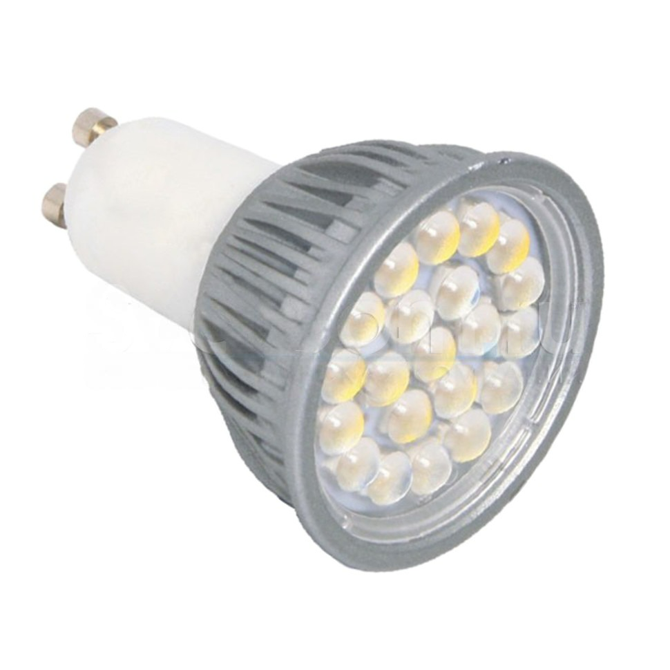 Лампочка GLS, лампа светодиодная, MR16, 5050 21SMD GU10, 4 Вт, 3000K, 400Лм