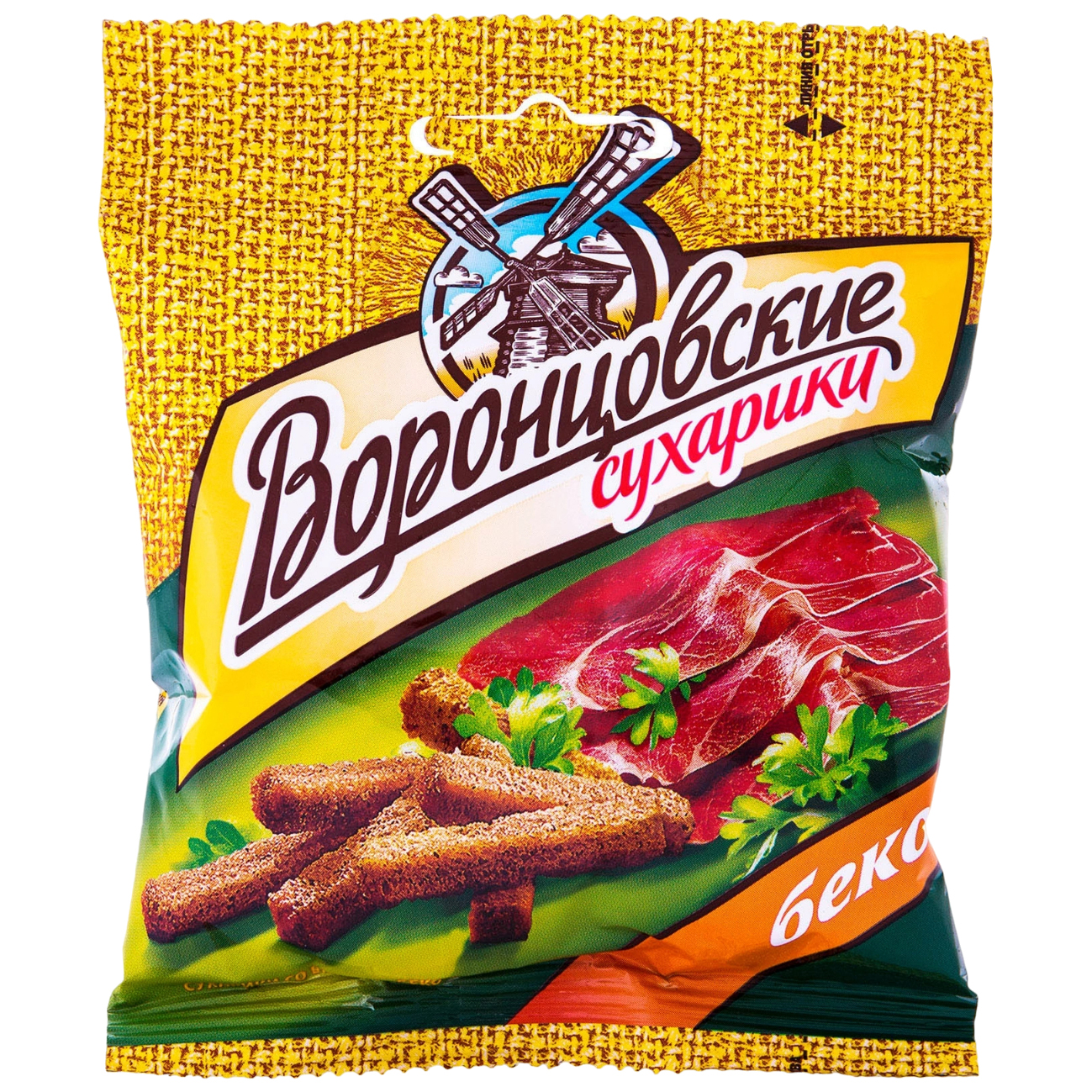 Сухарики ржано-пшеничные Воронцовские со вкусом бекон, 40 г