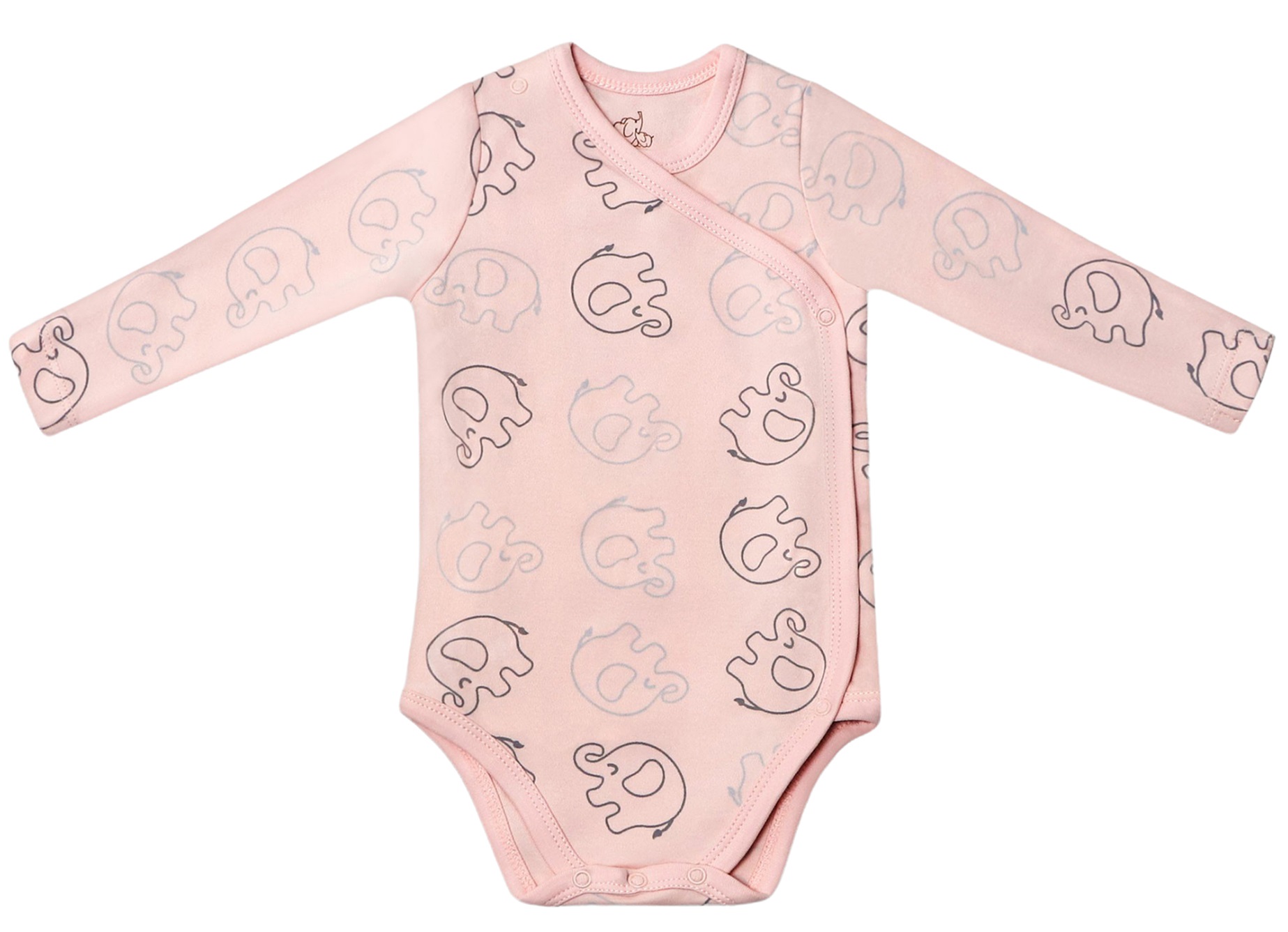 

Боди Diva Kids Слоники розовое р. 74, Слоники