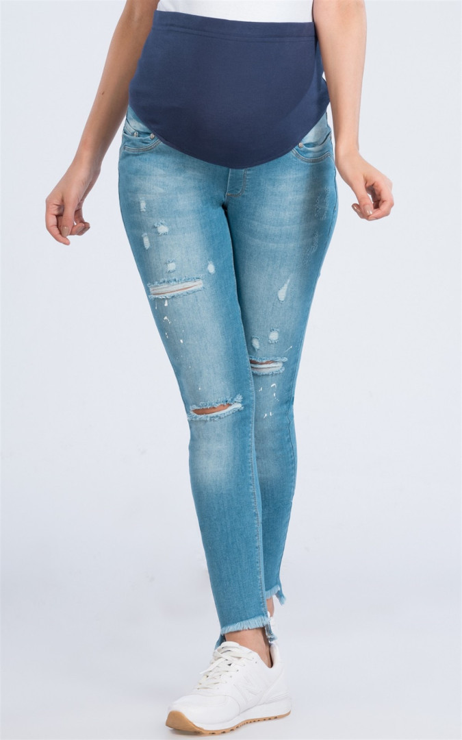 

Джинсы для беременных Busa Giyim 2301 синие 44 RU (товары доставляются из-за рубежа), 2301