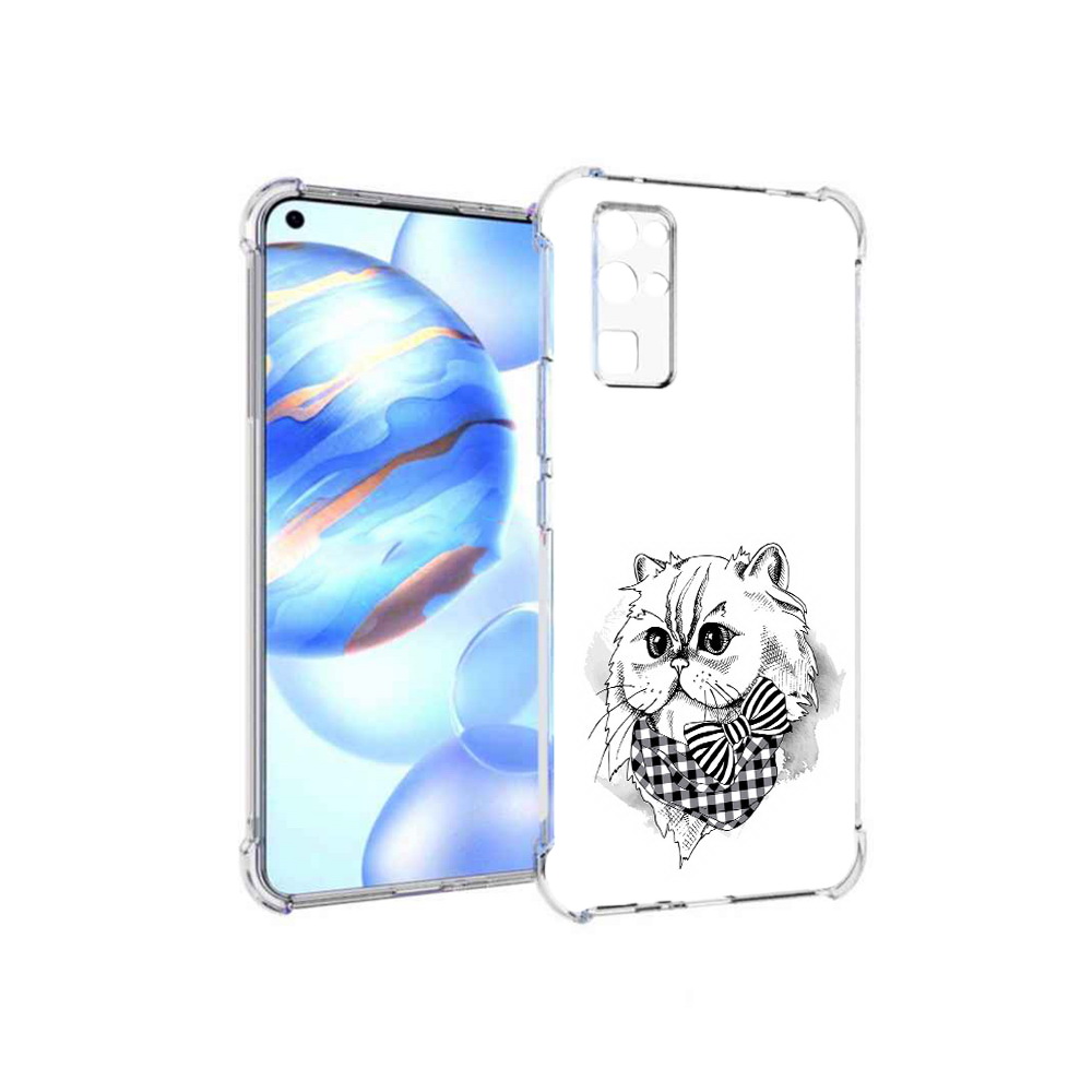 

Чехол MyPads Tocco для Honor 30 нарисованная красивая кошечка (PT147988.19.503), Прозрачный, Tocco