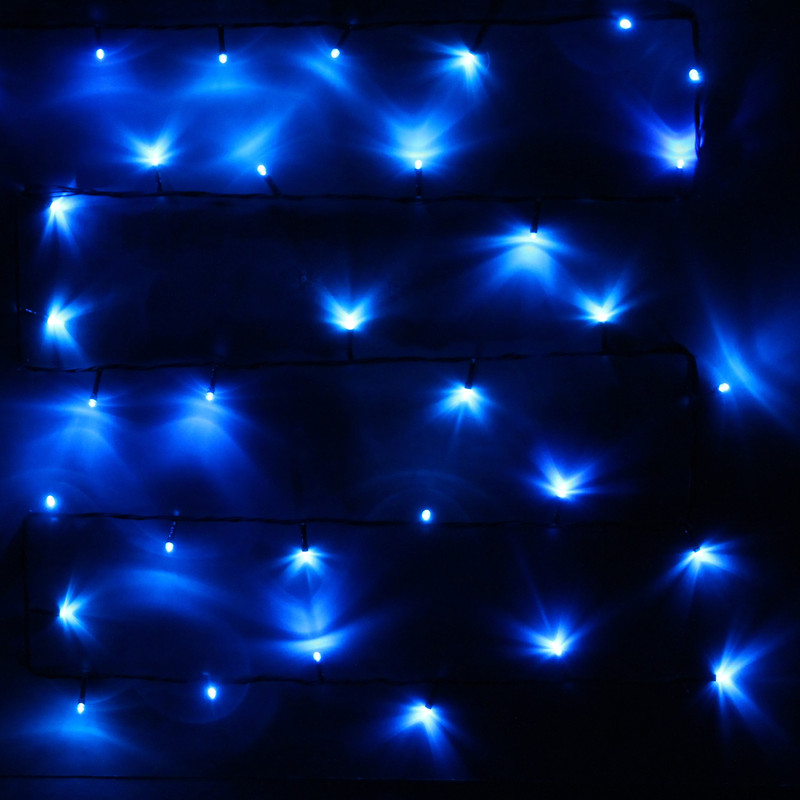 Световая гирлянда новогодняя Серпантин 120-068 13 м синий