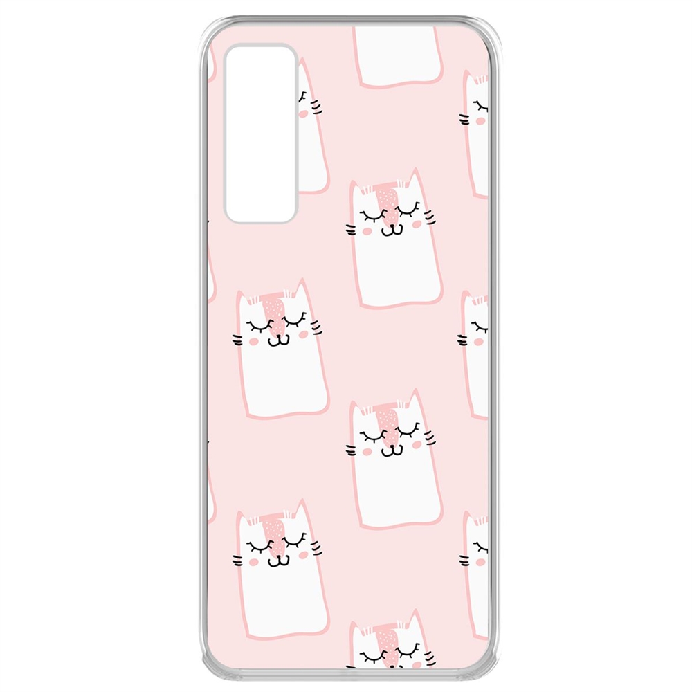 

Чехол-накладка Krutoff Clear Case Котики паттерн для Vivo V20 SE