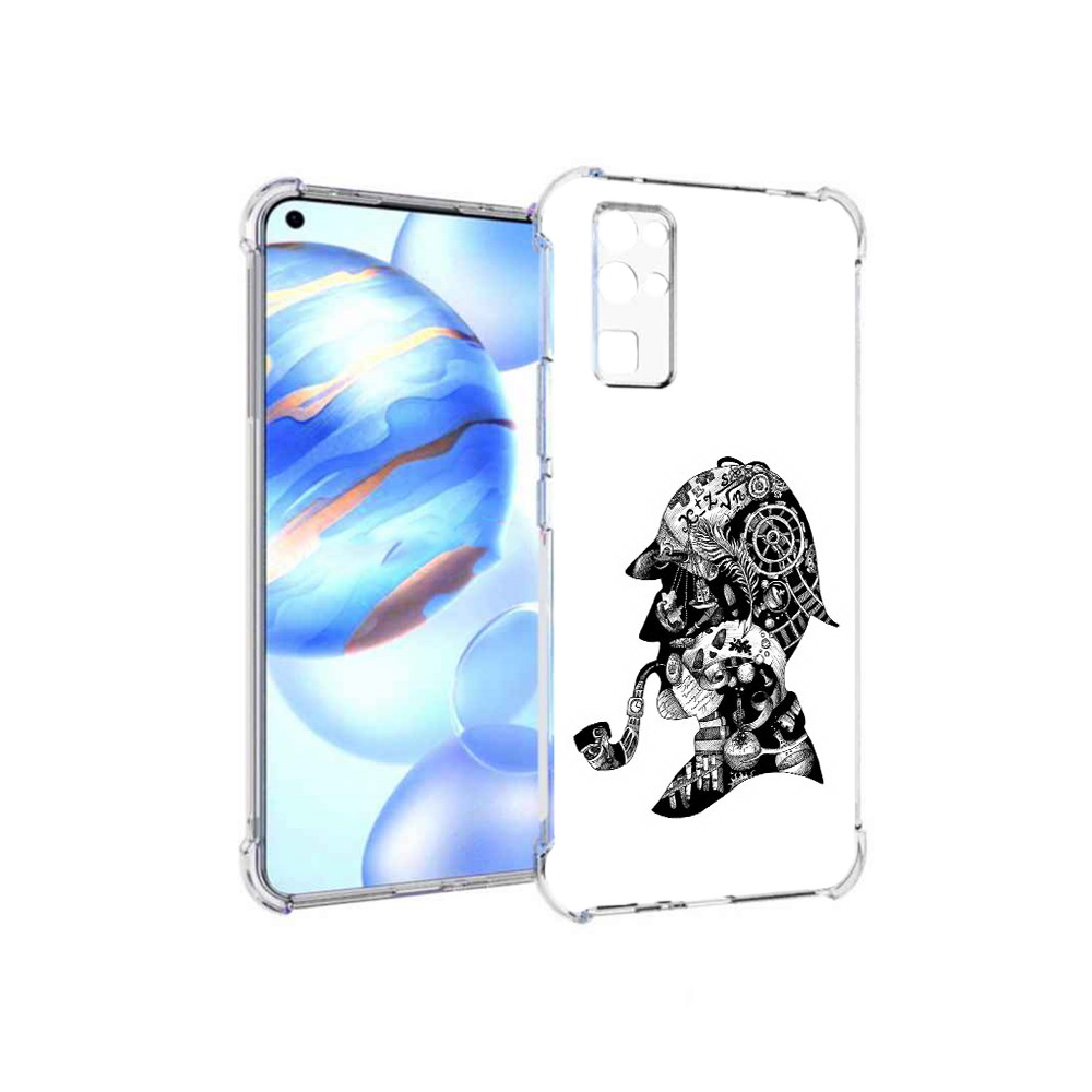 

Чехол MyPads Tocco для Honor 30 мужчина с трубкой абстракция (PT147988.19.488), Прозрачный, Tocco