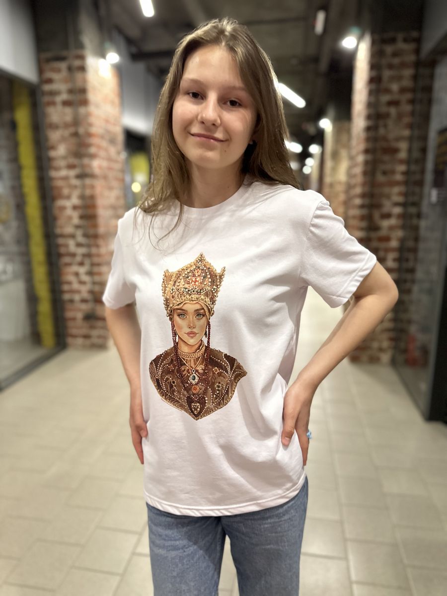 Футболка детская Русские идут FRID_04, белый, 160