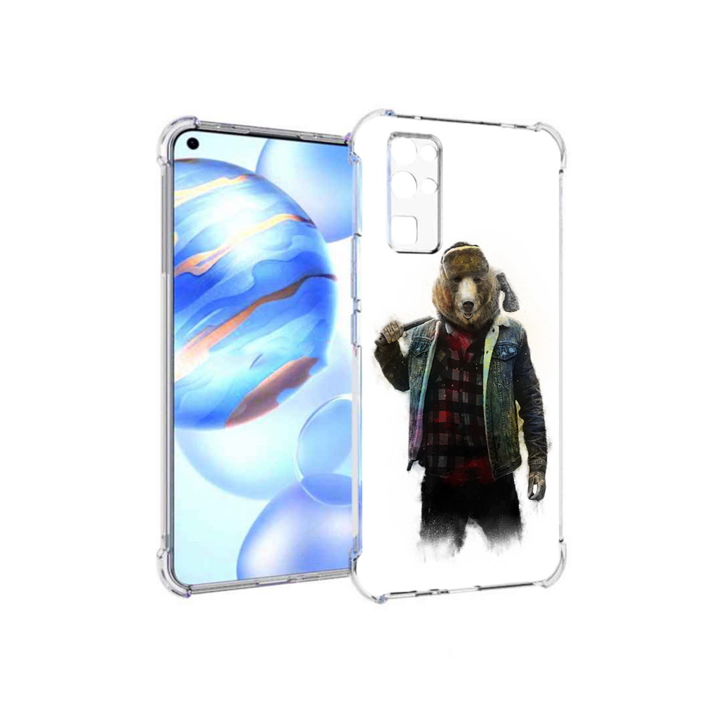 

Чехол MyPads Tocco для Honor 30 медведь с топором (PT147988.19.469), Прозрачный, Tocco