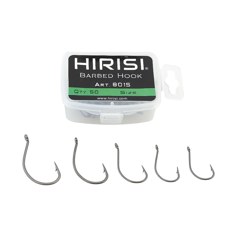 Одинарные крючки Hirisi Chod Hook  №6 NT, с колечком, прямое острие, с бородкой