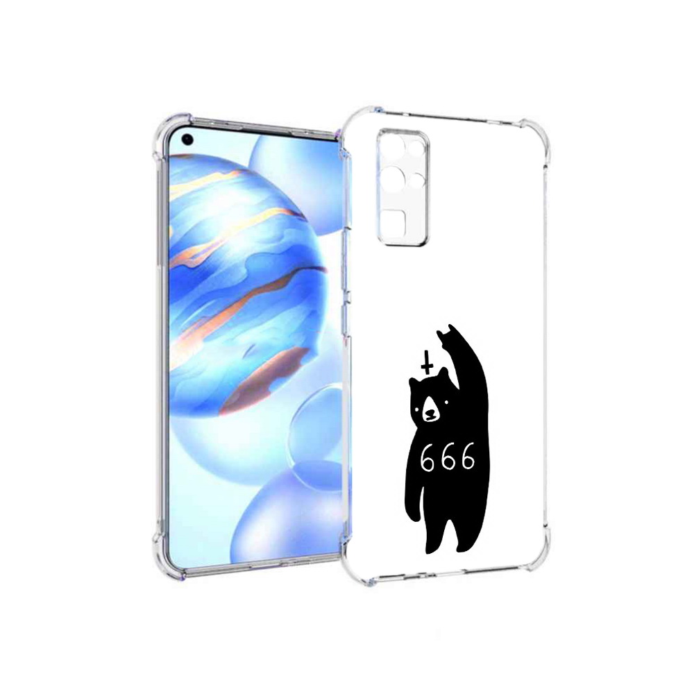 

Чехол MyPads Tocco для Honor 30 медведь 666 (PT147988.19.462), Прозрачный, Tocco