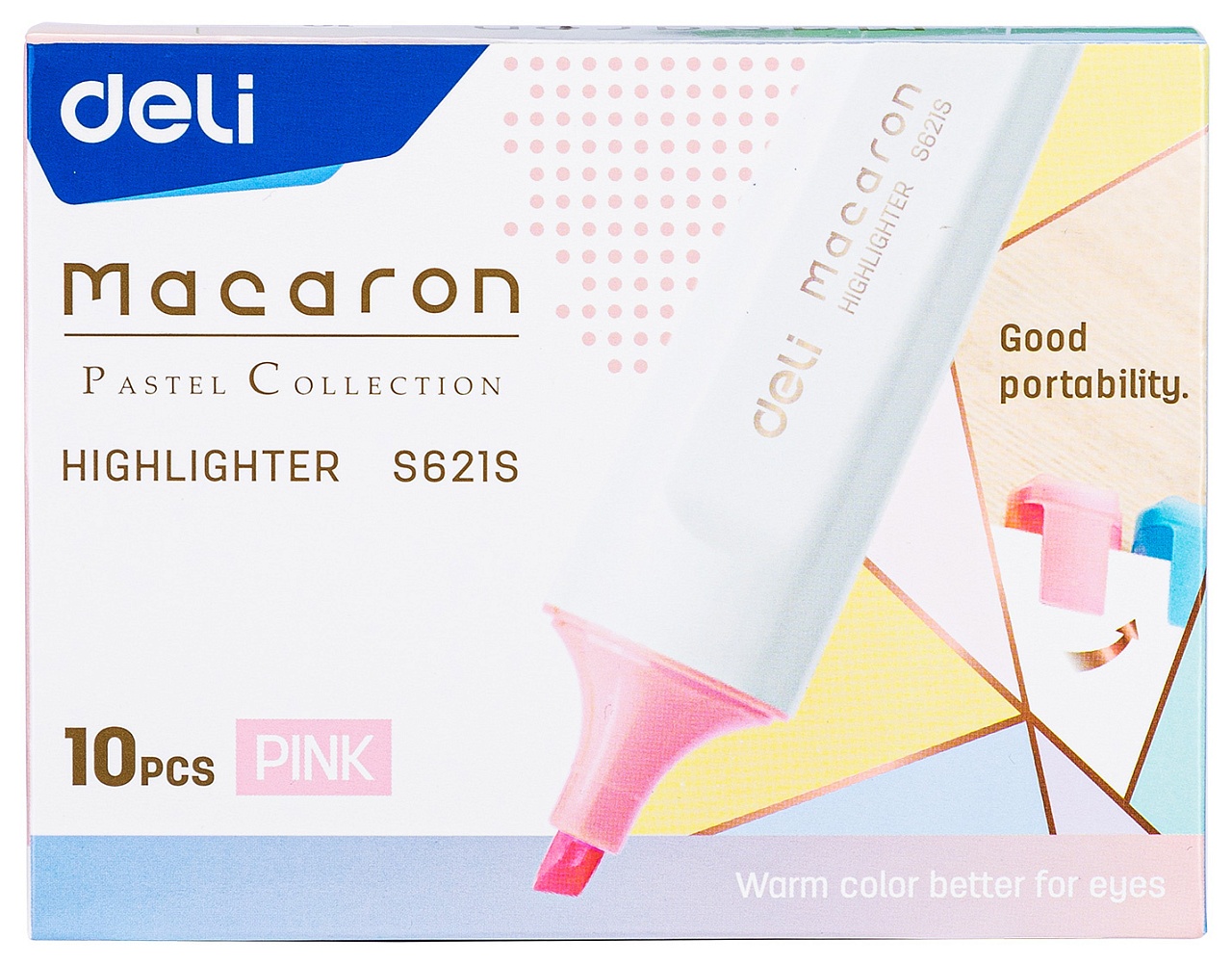 

Текстовыделитель Deli ES621Spink Macaron 1-5мм розовый (10 шт в упаковке) 6935205300973