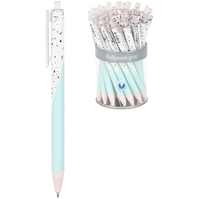 

Ручка шариковая автоматическая Greenwich Line Beauty shapes синяя, 0,7мм, софт-тач