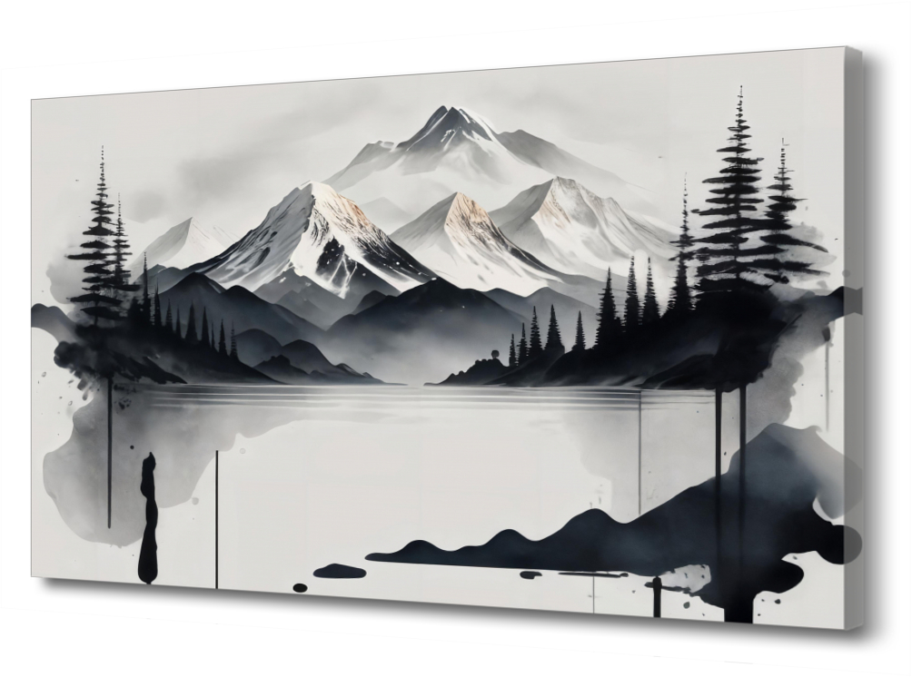 

Картина на холсте Озеро в горах. Инк арт. PRC-1691 (45x30см). Натуральный холст