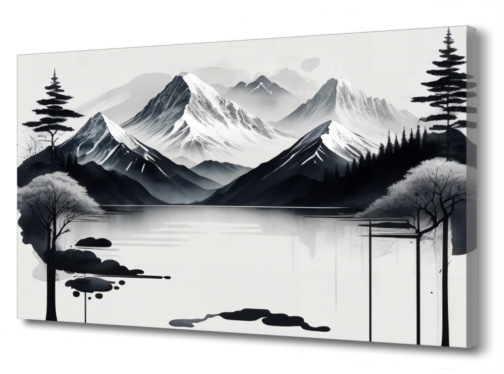 

Картина на холсте Озеро в горах. Инк арт. PRC-1690 (45x30см). Натуральный холст