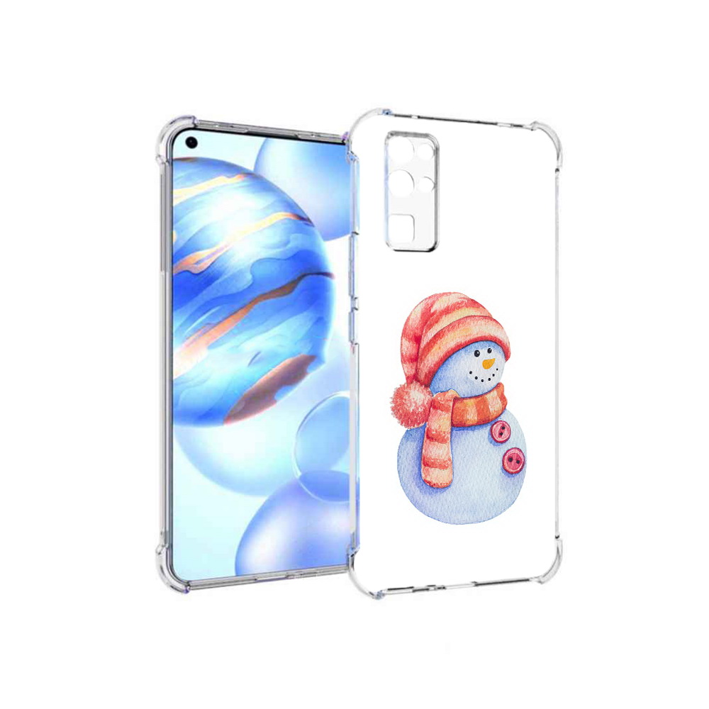 

Чехол MyPads Tocco для Honor 30 Веселый снеговик (PT147988.19.44), Прозрачный, Tocco