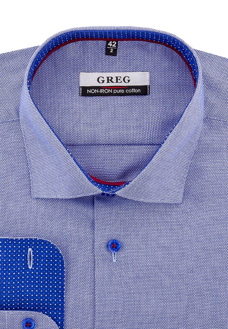 

Рубашка мужская Greg 01-00010927 синяя 39, Синий, 01-00010927