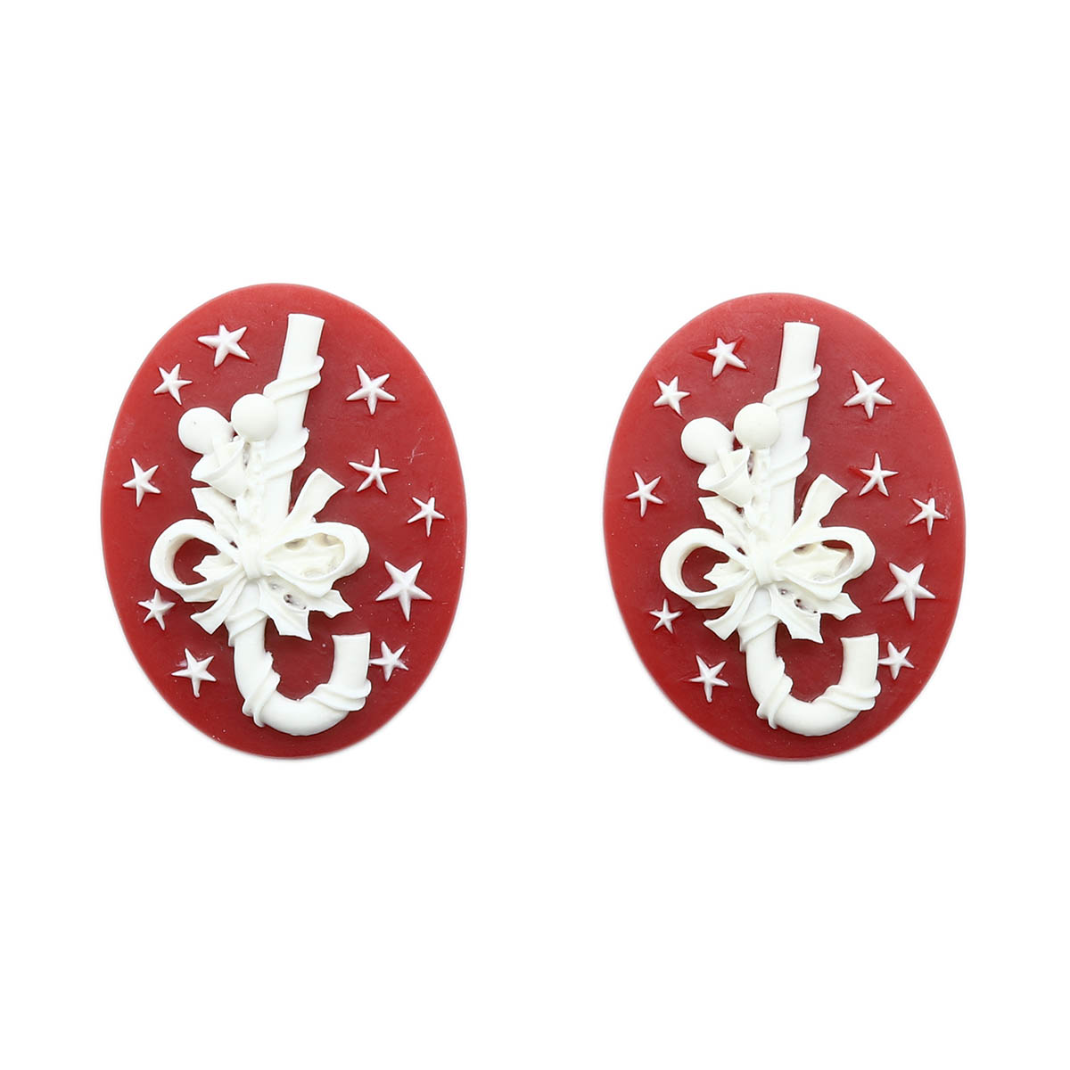 Камеи Vintage Line Леденец, 2 штуки, 3х4х0.5 см