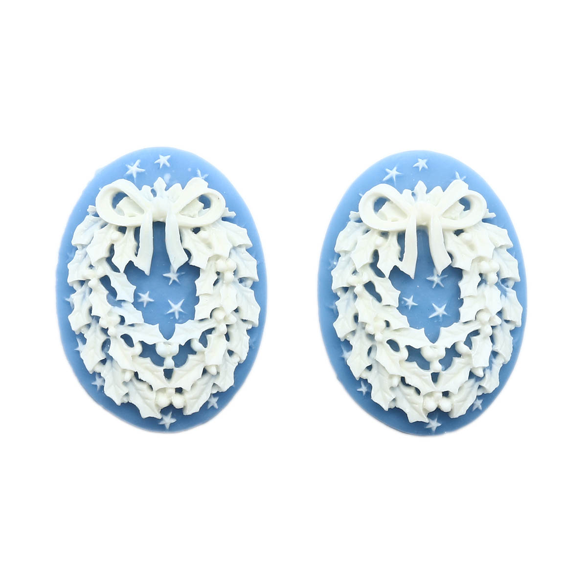 Камеи Vintage Line Венок, 2 штуки, 3х4х0.5 см