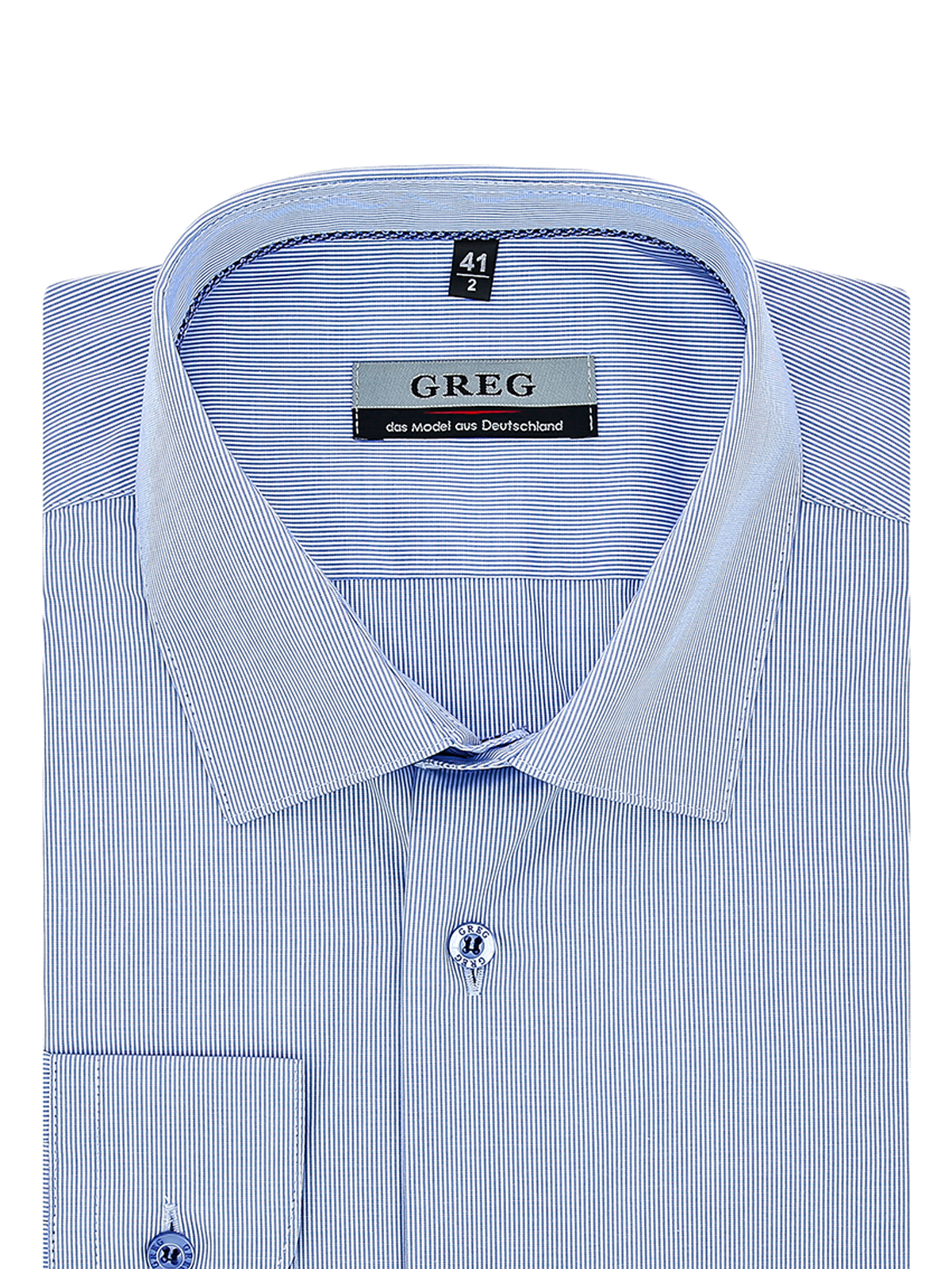 

Рубашка мужская Greg 00-00005530 голубая 48, Голубой, 00-00005530