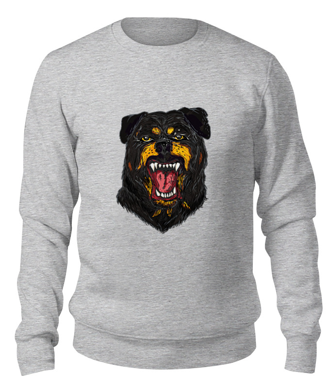 

Свитшот унисекс Printio Rottweiler серый XL, Rottweiler