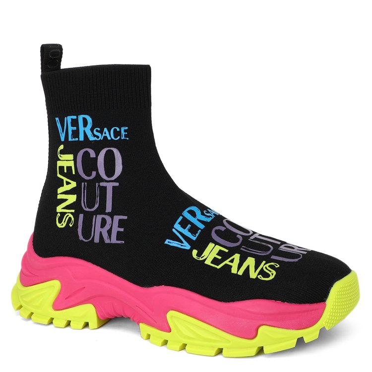 

Кроссовки женские Versace Jeans Couture 74VA3SVA черные 36 EU, Черный, 74VA3SVA