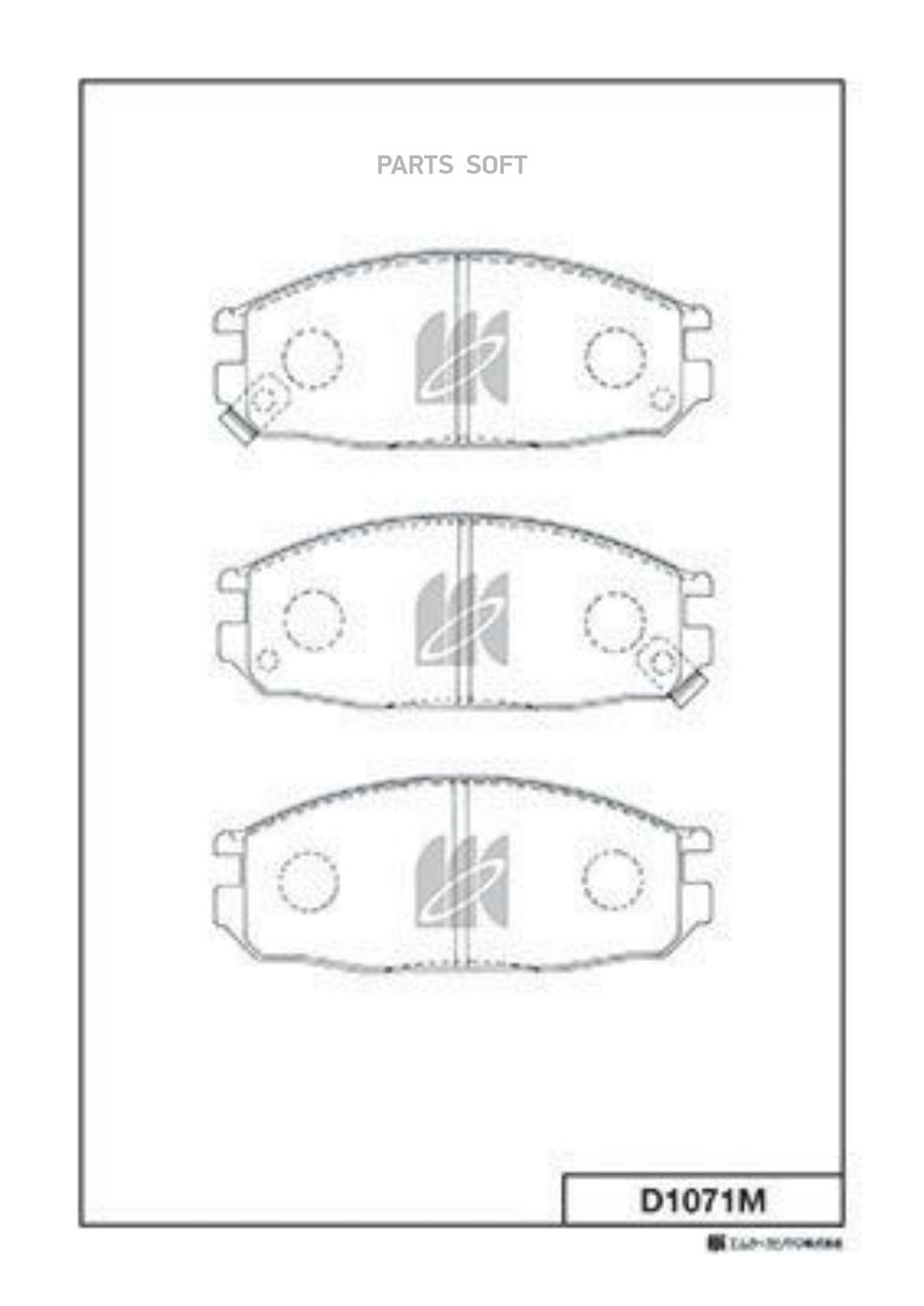 

Колодки тормозные D1071M (An-215) Kashiyama d1071m D1071M Mk