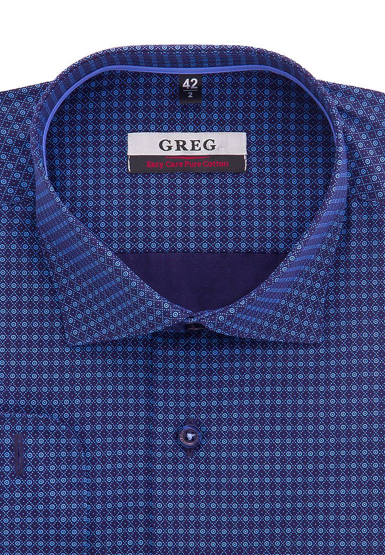 

Рубашка мужская Greg 01-00005963 синяя 40, Синий, 01-00005963