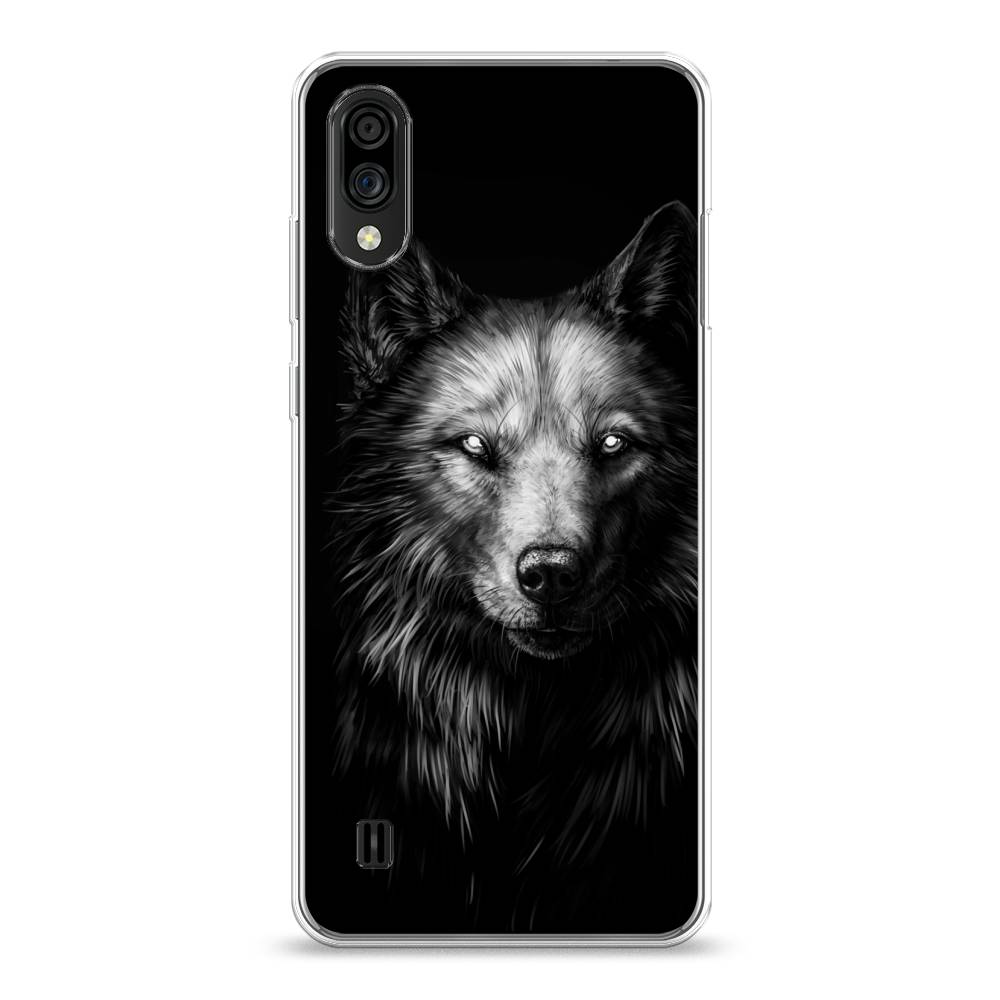 фото Силиконовый чехол "волк черно белый" на zte blade a51 lite awog