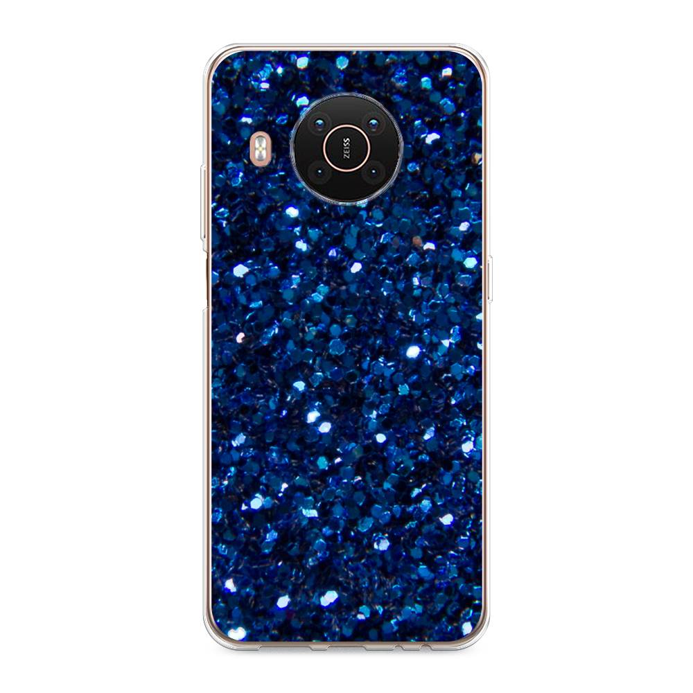 фото Чехол awog "синие блестки рисунок" для nokia x20