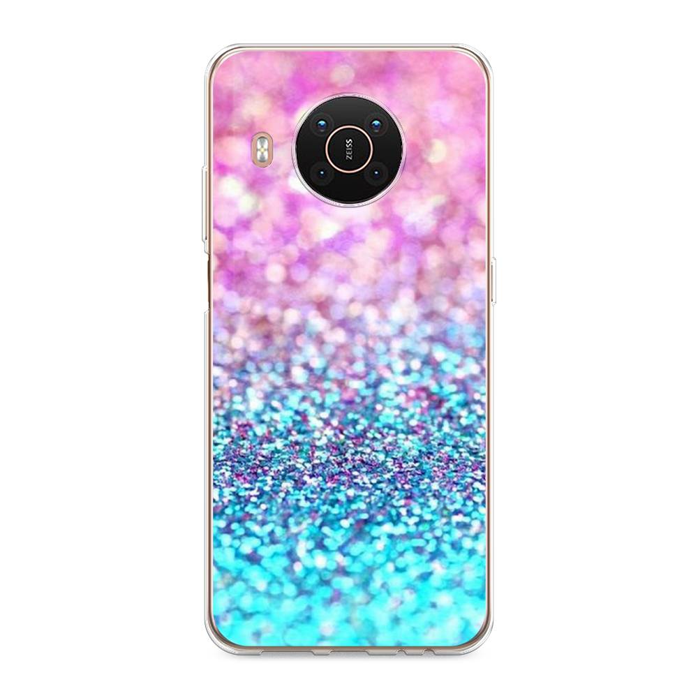 

Чехол Awog "Розово-голубые глиттеры рисунок" для Nokia X20