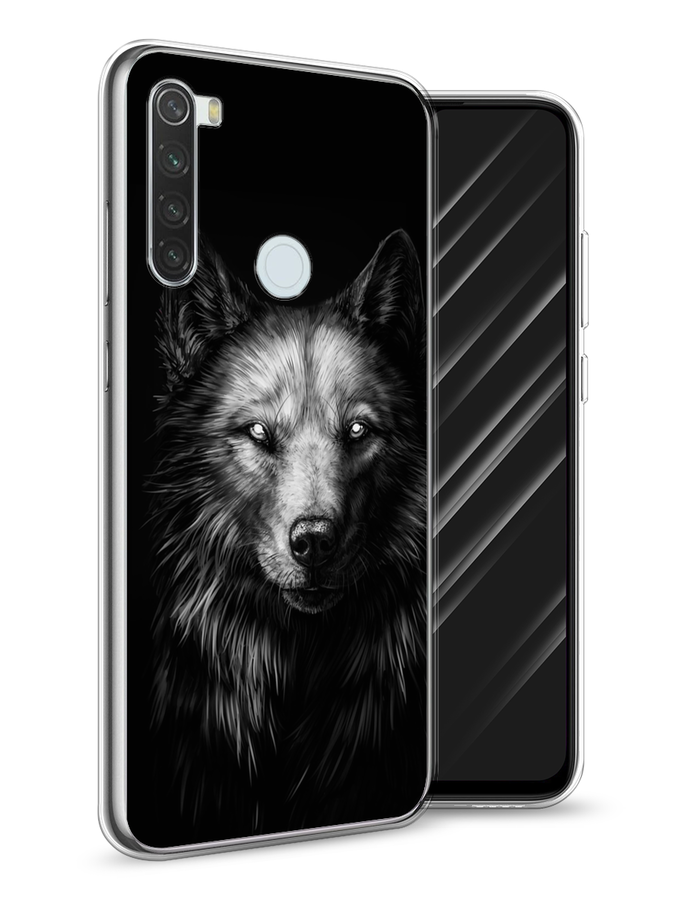 

Чехол Awog на Xiaomi Redmi Note 8T "Волк черно белый", Разноцветный, 37450-1