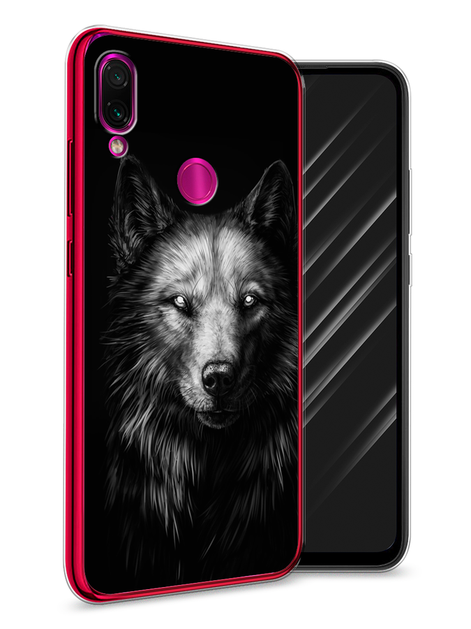 

Чехол Awog на Xiaomi Redmi Note 7 "Волк черно белый", Разноцветный, 34750-1
