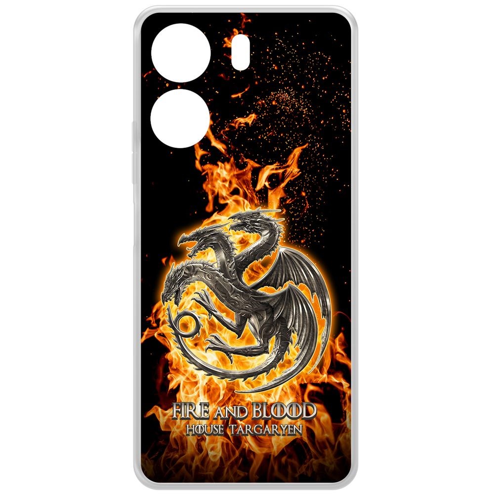 

Чехол-накладка Krutoff Clear Case Игра Престолов Дом Таргариен для Xiaomi Poco C65, Прозрачный
